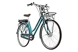 Adore Alu E-City-Bike Damen 28'' Cantaloupe blau Frontmotor 36 V/10,4 Ah 3...