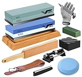 vuwo Professionelle Schleifstein Set für Messer - Wetzstein Körnung 400/1000...