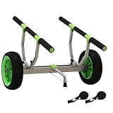 SPORTNOW Kajakwagen Kanuwagen Verstellbarer Bootswagen Surfwagen Bootstrailer...