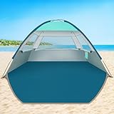 COMMOUDS Strandmuscheln für 3-4 Personen, Tragbarer Strandzelt mit UV-Schutz...