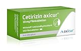 Cetirizin axicur 10 mg Filmtabletten, Linderung von Heuschnupfen und verbundener...