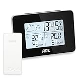 ADE Digitale Wetterstation Funk mit Außensensor | Innen und Außentemperatur |...