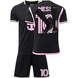 Trikot Kinder Erwachsene Nr.10 Fussball Trikot Set, 24/25 schwarz, Rosa, Blau...