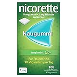 NICORETTE Kaugummi 2mg freshmint – Nikotinkaugummi zur Raucherentwöhnung –...