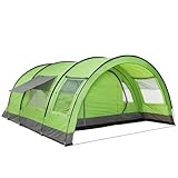 CampFeuer Zelt Relax6 für 6 Personen | 5000 mm Wassersäule | Grün/Grau |...