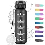 Grsta Trinkflasche 1L, Trinkflaschesport mit Filter, Trinkflasche Auslaufsicher...