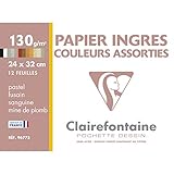 Clairefontaine 96775C Mappe Pastell Zeichenpapier (ideal für Kreide und Kohle,...