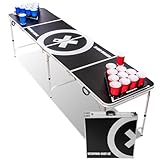 BeerCup Bierpong Tisch, Beer Pong Tisch Set, Bierpongtisch Stabil& Versiegelt,...