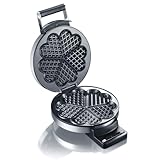 GRAEF Waffeleisen Hörncheneisen WA80 Edelstahl, Herzchenform, Kabelaufwicklung...