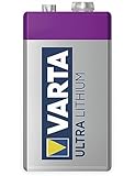 VARTA Batterien 9V Blockbatterie, 1 Stück, Ultra Lithium, hohe Leistung für...