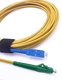 Elfcam® - 20m Glasfaser-Kabel LC/APC auf SC/UPC Stecker für FRITZ!Box, Simplex...