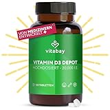 Vitabay Vitamin D3 Depot 20.000 I.E. - 120 Vegane Tabletten Hochdosiert & Vegan...