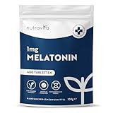 Melatonin Hochdosiert - 400 Tabletten - 0,5 mg Melatonin pro Tagesdosis - Reines...