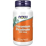 Now Foods, Chromium Picolinate, 100 vegane Kapseln, 200mcg Chrom je Dosis,...
