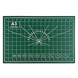 VELLUSTRA Schneidematte A3, Bastelunterlage mit Beidseitigen Rastern, 45x30cm...