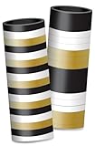 Folat 63761 Luftschlangen-BlackGold HNY-4 mm x 4 Meter-2 Stück-Silvester Deko,...