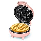 SNAILAR Mini Waffeleisen Belgische Waffel Maschine Kleines Waffeleisen...