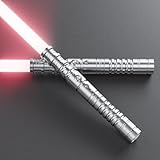 Lichtschwert 2er, Laserschwert für Kinder und Erwachsene 2-in-1 RGB 15 Farbe USB wiederaufladbares schwarzes Metallgriff Schwert, passend für Halloween Weihnachten Cosplay