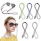 MEGAVOW 5 Stück Brillenband Schwimmfähig, Brillenkette Damen Herren, Einstellbarer Brillenbänder Brillenband Sport Brillen Kette Brillenschnur für Lesebrille Sonnenbrille Schutzbrille