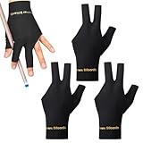 Atmungsaktive Billardhandschuhe, Snooker Handschuhe, 3 Finger Queue Handschuhe,...