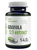 Graviola Frucht Extrakt 2500mg Äquivalent (500mg von 5:1 Extrakt) 90 Vegan...