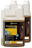 Kräuterland Schwarzkümmelöl für Pferde & Hunde 2 Liter in Dosierflasche (2X...