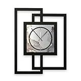 Kreative Feder Designer-Wanduhr in modernem Metallic-Look ohne Tickgeräusche...