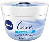 NIVEA Creme für Körper & Gesicht, 1 x 400 ml Tiegel, Care Intensive Pflege