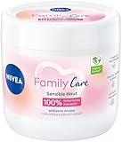 NIVEA Creme Family Care (450 ml), Feuchtigkeitscreme mit 100% natürlichem...