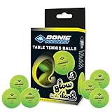 Donic-Schildkröt Tischtennisbälle Glow in The Dark, 6 Bälle für das Spiel...