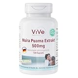 Muira Puama Extrakt 500mg Kapseln - 120 Kapseln - Vegan - HOCHWERTIGER 10:1...
