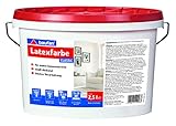 Baufan Latexfarbe classic 2,5 Liter | Nassabriebbeständig | weiß | für matte...