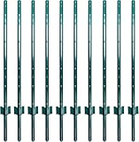 ARIFARO Zaunpfosten 122cm Robuste Metallpfosten, Packung mit 10, Kein Graben...