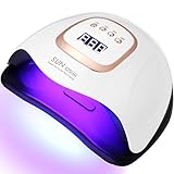 UV LED Lampe für Gelnägel, 380W 81LEDs Nagellampe Professionelle Schnell Nageltrockner mit 4 Timer, LCD Anzeige und Smart Sensor für Finger Zehennagel und für Alle Gel Nagellack, Shellac