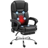 Vinsetto Bürostuhl mit Massagefunktion Ergonomischer Chefsessel mit...