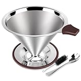 FACIACC Kaffeefilter, professioneller Kaffeefilter aus Edelstahl, papierlos und...