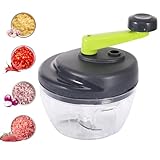 COZHYESS Gemüseschneider, 520 ml Zwiebelschneider Manuell, Knoblauchschneider...
