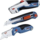 Bosch Professtional 3 tlg. Messer Set (inkl. Universal Messer mit ausziehbarer...