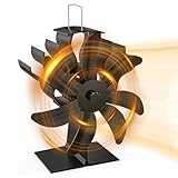 UZIMOO Kaminventilator, 7 Blättern Ofenventilator ohne Strom Leiser Betrieb,...