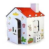 FEBER - Carton House, großes Spielhaus aus Karton für Kinder, zum Bemalen,...