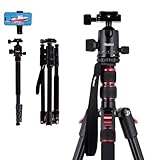 Rollei Compact Traveler No. 2 Stativ Schwarz, 180cm Stativ Kamera 360°...
