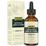 2000mg Liposomale Ashwagandha Tropfen, Hochdosiert Ashwagandha Wurzelextrakt,...