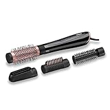 BaByliss Perfect Finish Warmluftbürste, 1000W Föhnbürste mit 3 Aufsätzen zum...