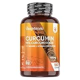 Curcumin Kapseln - 500 mg (50:1) Kurkuma Extrakt, entspricht 25.000 mg Kurkuma -...