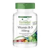 Fairvital | Vitamin B3 Niacin 100mg - HOCHDOSIERT - VEGAN - Nicotinamid - 250...