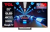 TCL 55C739 55 Zoll (139cm) QLED Fernseher, 4K UHD, Google TV, 4K HDR Pro, 144Hz...