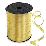 450 Meters Geschenkband Weiss - Gold 5mm Geschenkbänder luftballon schnur -...