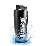 RAGNAROK Edelstahl Shaker Protein 750ml Metallshaker Trinkflasche mit Kugel...