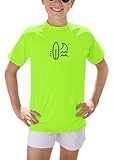BesserBay Kinder Rundhals UPF 50+ Badeshirt UV Shirt Blau Grün Swimsuit Kurzarm...