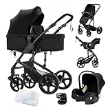 Doraystar Kinderwagen 3 in 1, Kombikinderwagen 3 in 1 mit Zwei Umkehrbaren...